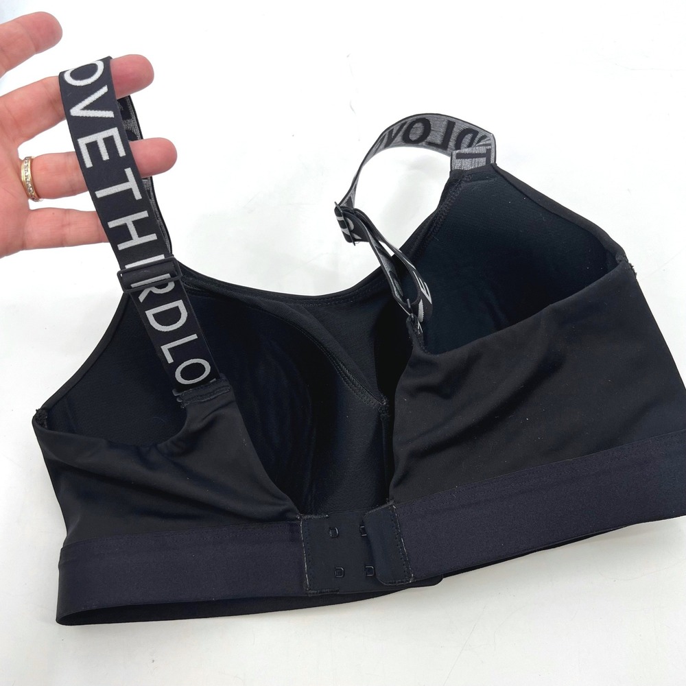 ThirdLove Kinetic Sports Bra Black Spellout Straps Size 34D High Support - Picture 3 of 5